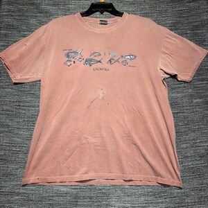 Encinitas California Vintage T Shirt Men's XL Orange Short Sleeve